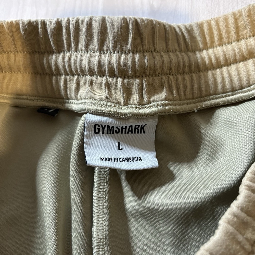 Gymshark Venture Joggers Men's Size L Beige/Olive Sweatpants Sporty Utility Gym - Picture 5 of 11